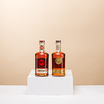 Ce duo de rhum Bacardi doré est un excellent cadeau pour les amateurs de spiritueux. Ce rhum rare est vieilli en fût sous le soleil des Caraïbes, ce qui lui confère une chaleur et une richesse inégalées.