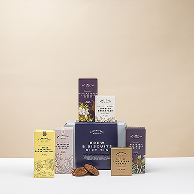 Who doesn&#38;#39;t love a tea or coffee with something delicious to dunk? You can do exactly this with the selection of treats in the Cartwright &#38; Butler Brew &#38; Biscuit Hamper.
