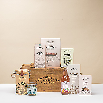 Discover the assortment of sweet treats The Bishopdale Crate by Cartwright & Butler has to offer.