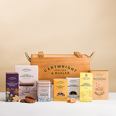 Der Cartwright & Butler Chocolate Hamper ist das ultimative Geschenk für jeden Schokoladenliebhaber!