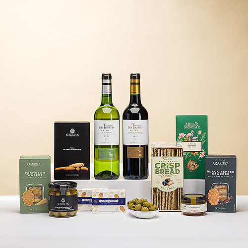 Hospitality Tray Deluxe with Les Tourtes Wine