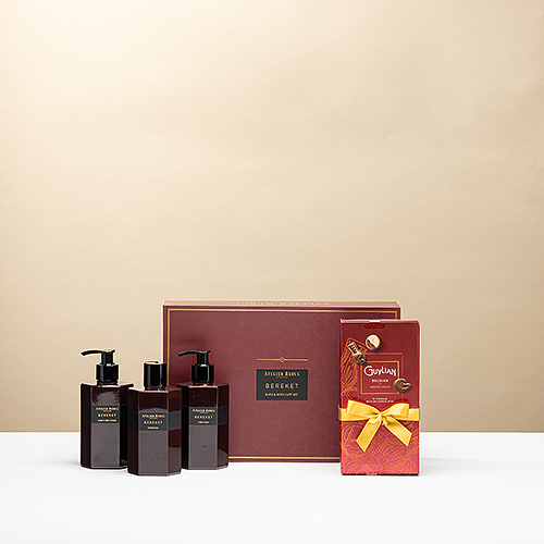 Atelier Rebul Bereket Bad & Body Gift Set with Guylian Chocolates