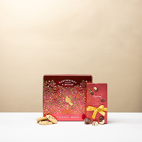 Coffret Cadeau Cartwright & Butler 12 Days of Biscuits & Pralines Guylian Opus