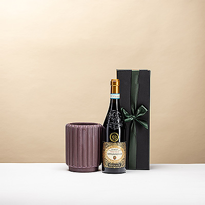 EOY 2025: Dentelles Wine Cooler - Olive with Wine Bottle in Giftbox