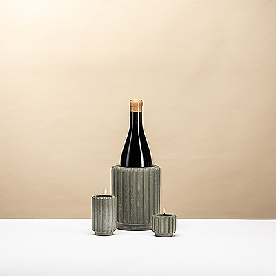 Enjoy the stylish Wine Cooler & Candle Set with elegant wine cooler and atmospheric candles. Perfect as an original gift or stylish interior accent.