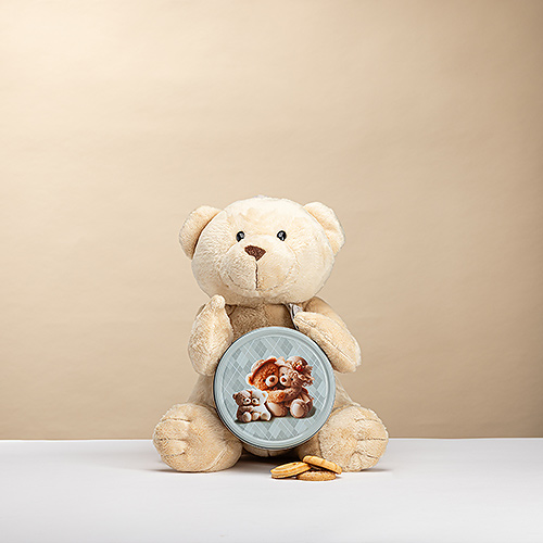 Ours en Peluche Doux avec Biscuits Danois
