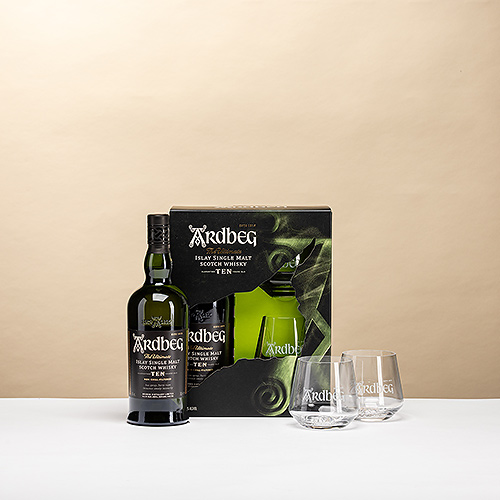 Ardbeg 10Y Geschenkbox mit 2 Gläsern