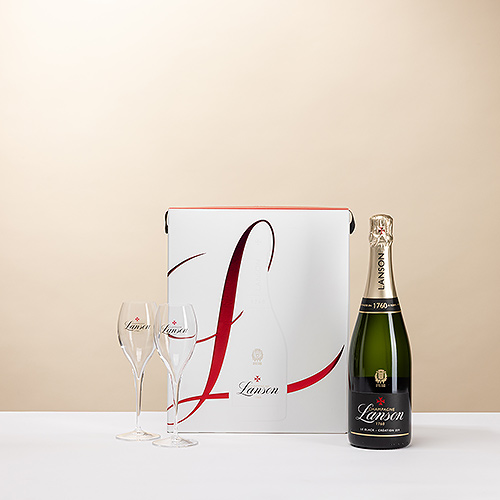 Lanson Champagne Gift Set with Flutes