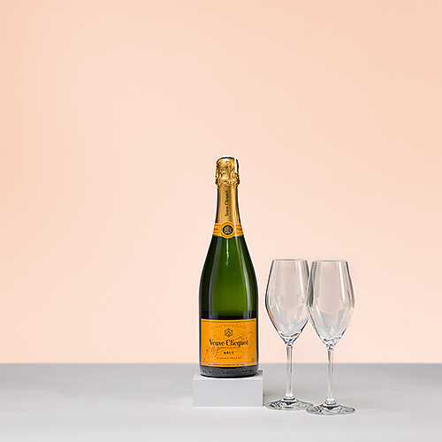 Champagne Veuve Clicquot & 2 Glasses