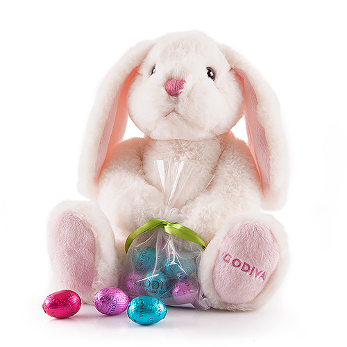 Godiva Easter Plush Bunny & Chocolate Eggs, 8 pcs