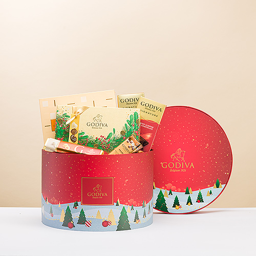 Godiva Christmas Round Hamper