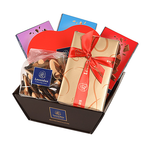 Leonidas Romantic Chocolates Gift Basket