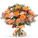 Flowers 2017 : Orange Rose & Germini Bouquet - Large (35 cm) [01]