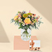 Salmon & Pink Mix Bouquet & Neuhaus Chocolates [01]