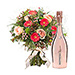 Seasonal Bouquet & Sparkling Bottega Rosé Gold [01]