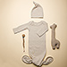 Mushie Organic Newborn Set with Giraffe - Beige [01]