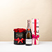 Coffret avec roses rouges et Moët & Champagne Moët & Chandon Rosé [01]