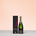 Box with Red Roses & Lanson Champagne [02]