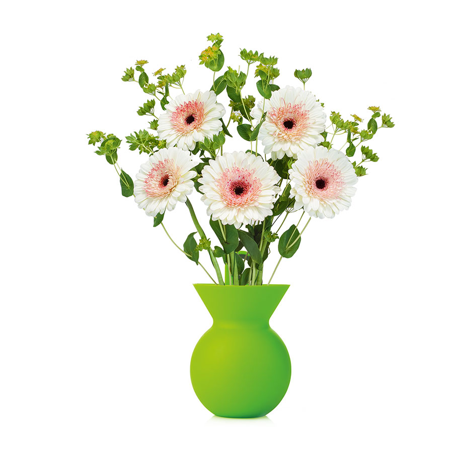 Lilly Fleur Silicon Design Vase With Flowers Lime
