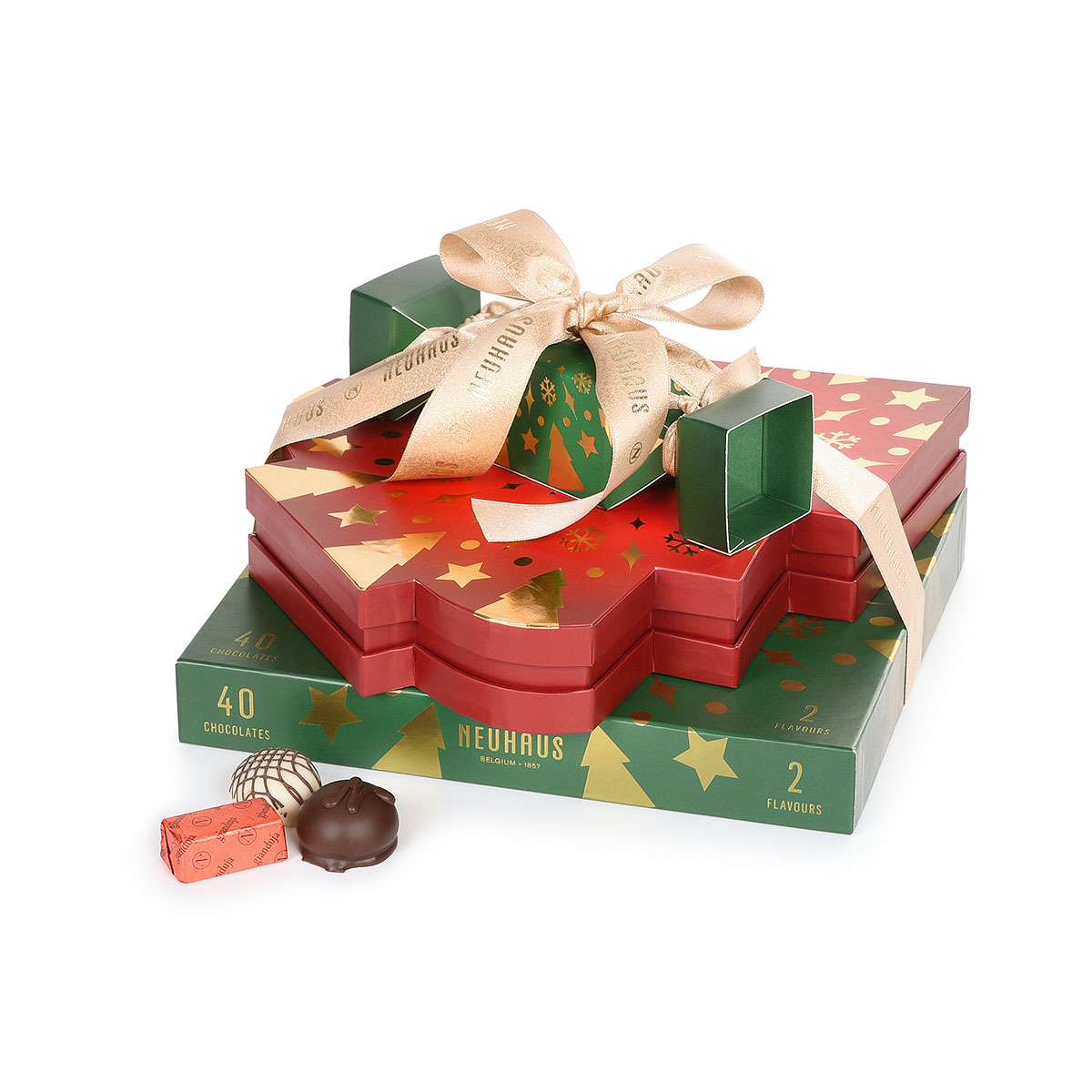 Neuhaus Gift Tower With Christmas Chocolates Delivery In Germany By Giftsforeurope