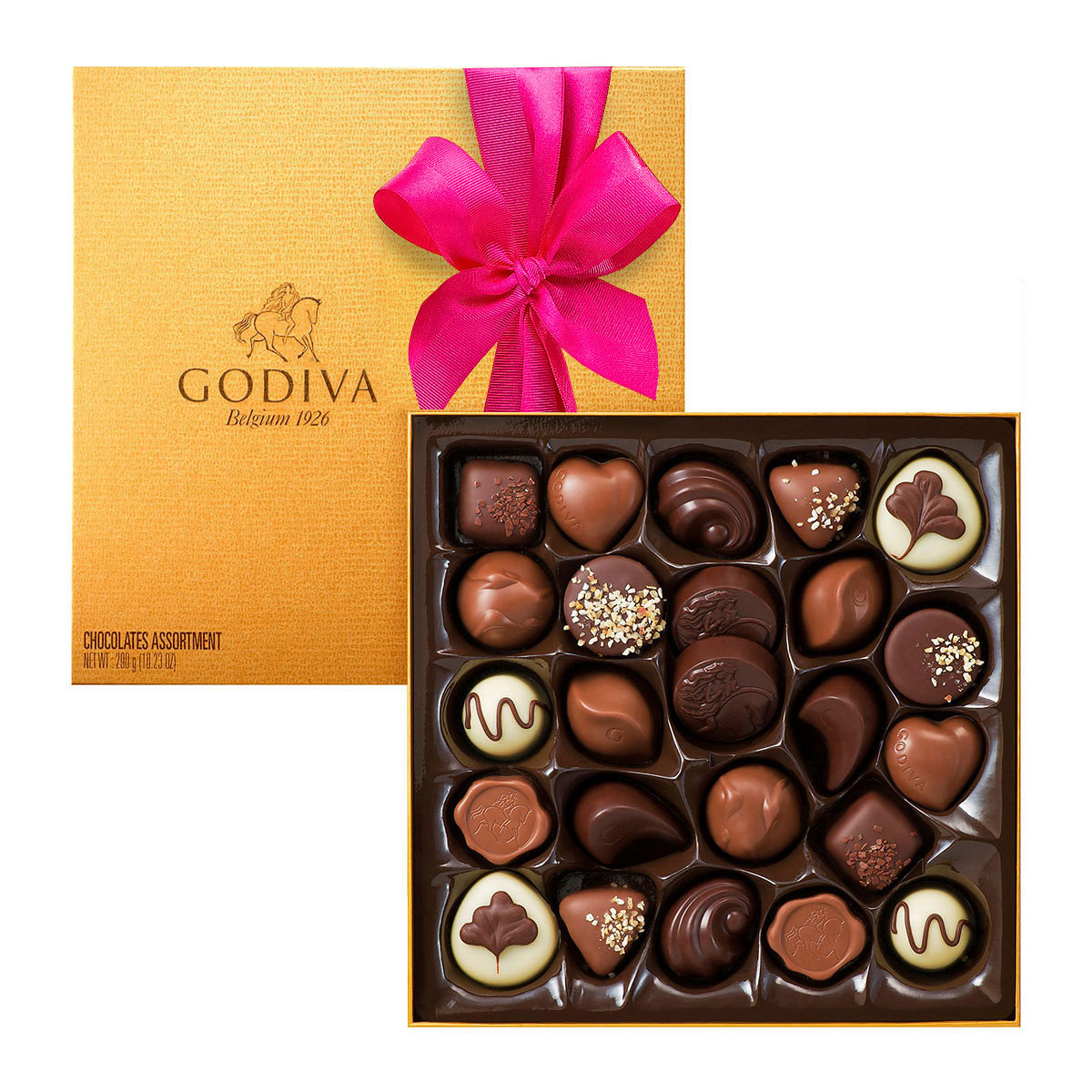 Godiva Romantic Gift Box for Her - Delivery in Belgium by GiftsForEurope.
